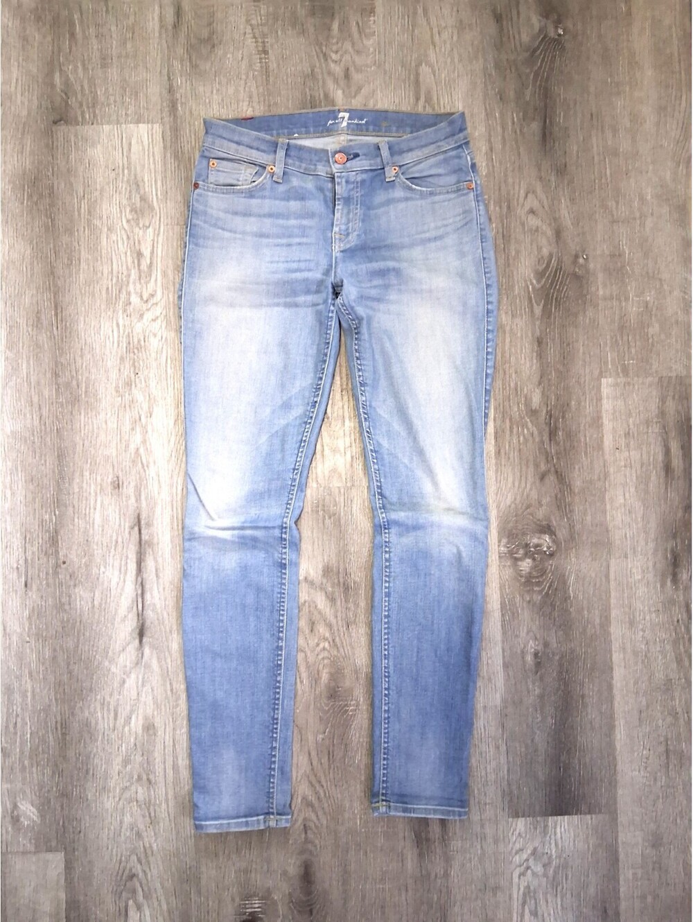 7 For All Mankind Women's Size 6, 29x29 Made in USA "The Skinny" Denim Jeans